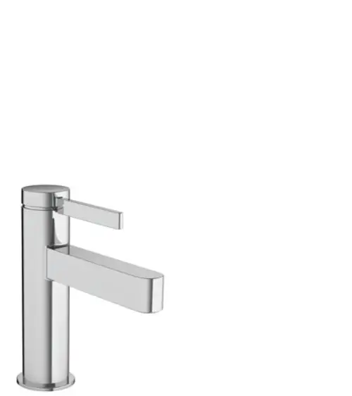 Hansgrohe Standventil mit Hebelgriff aus verchromtem Material, geeignet für Kaltwasser oder vorgemischtes Wasser, keine Ablaufgarnitur sichtbar.